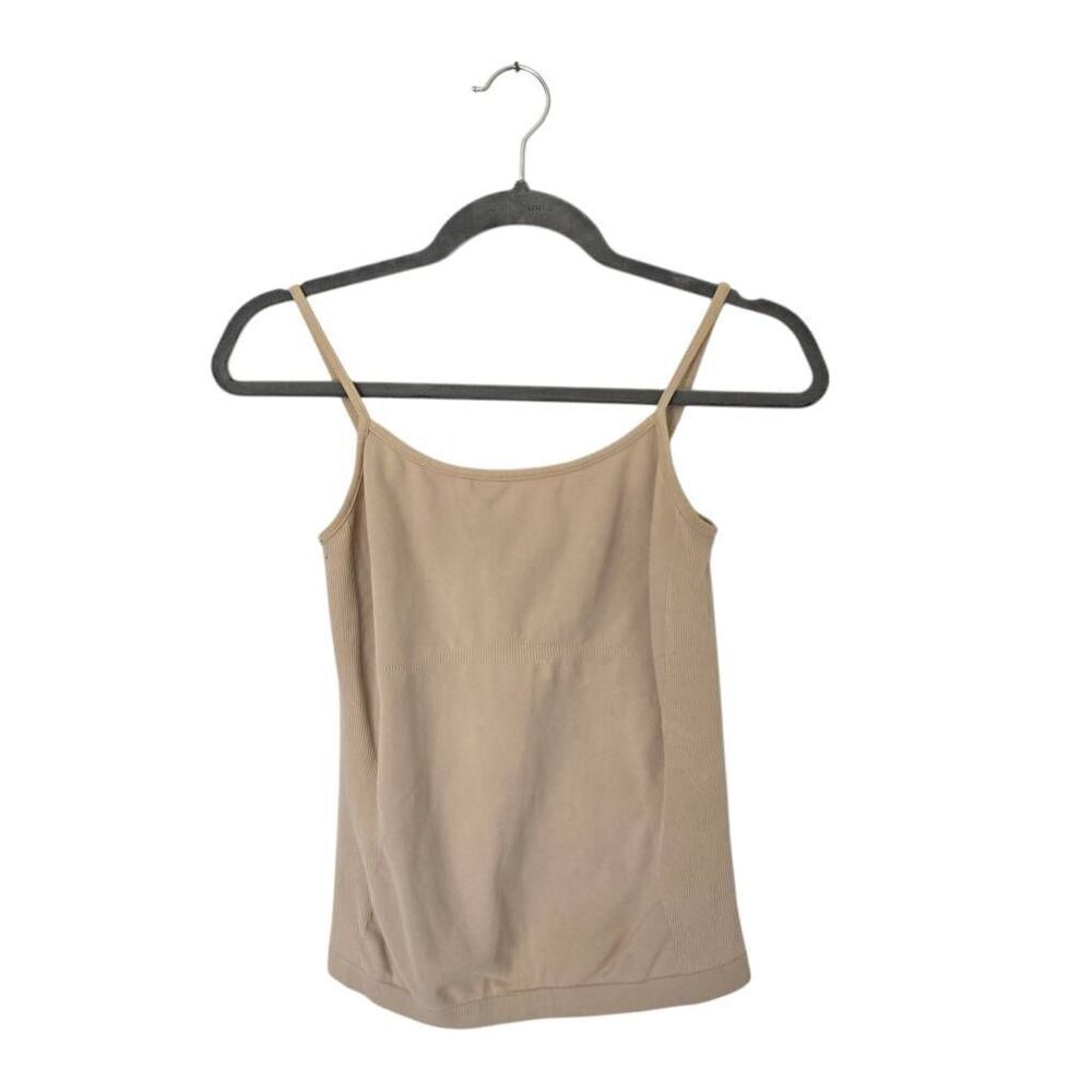 AllSaints Camisole Tank Top Women's Medium Beige Round Neck Sleeveless Stretch T
